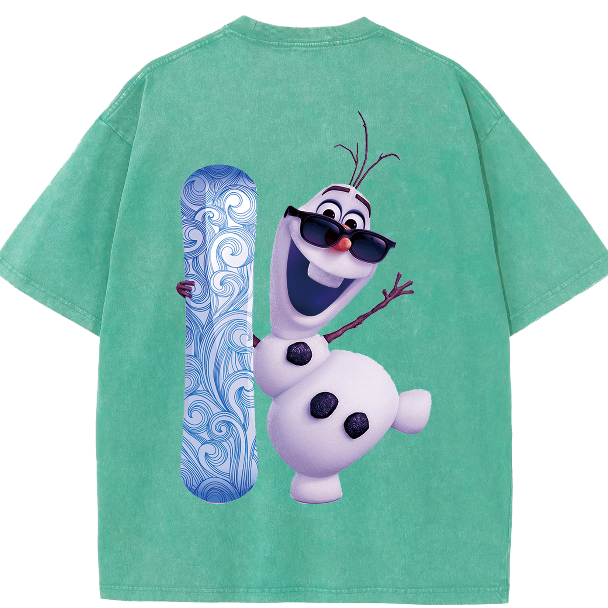 （画像用） アナと雪の女王 アンナ エルサ Frozen Anna Elsa 綿100% ヴィンテージ風 半袖Tシャツ（背面プリント）